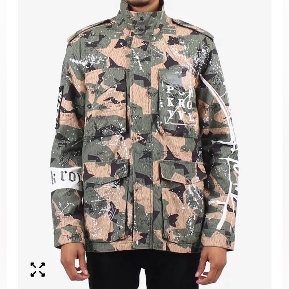 Punk Royal camo graffiti jacket X-large men’s NWOT